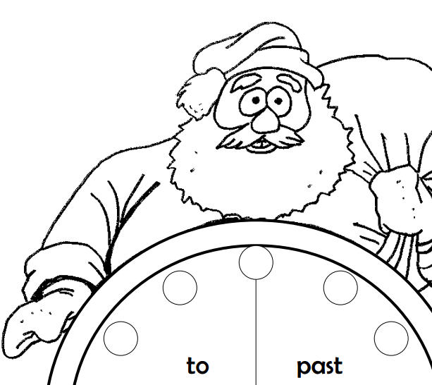 613x546 Clock Coloring Page