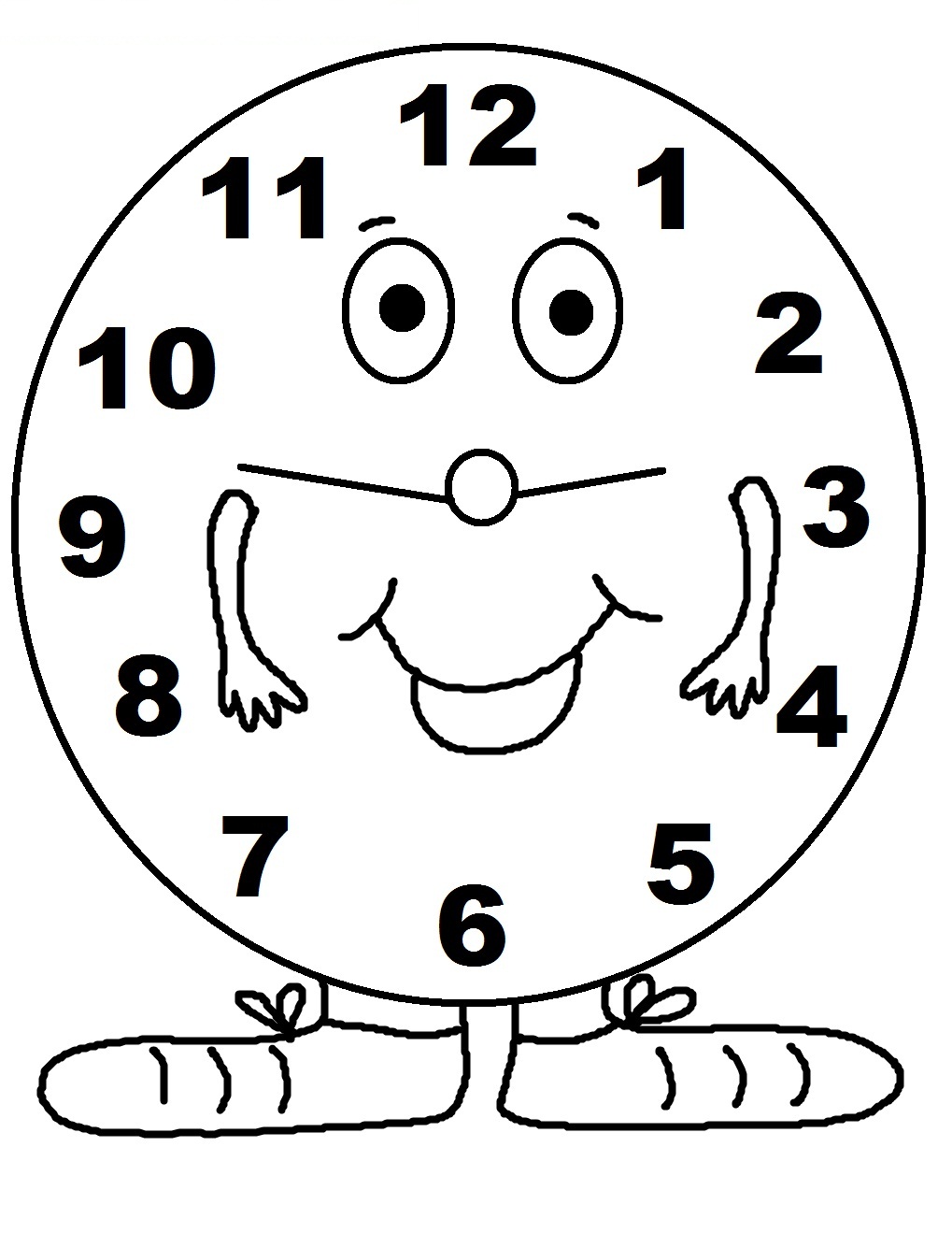 1019x1319 Free Printable Clock Coloring Pages For Kids