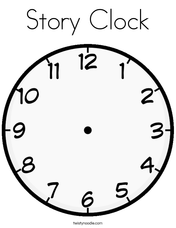 685x886 Story Clock Coloring Page