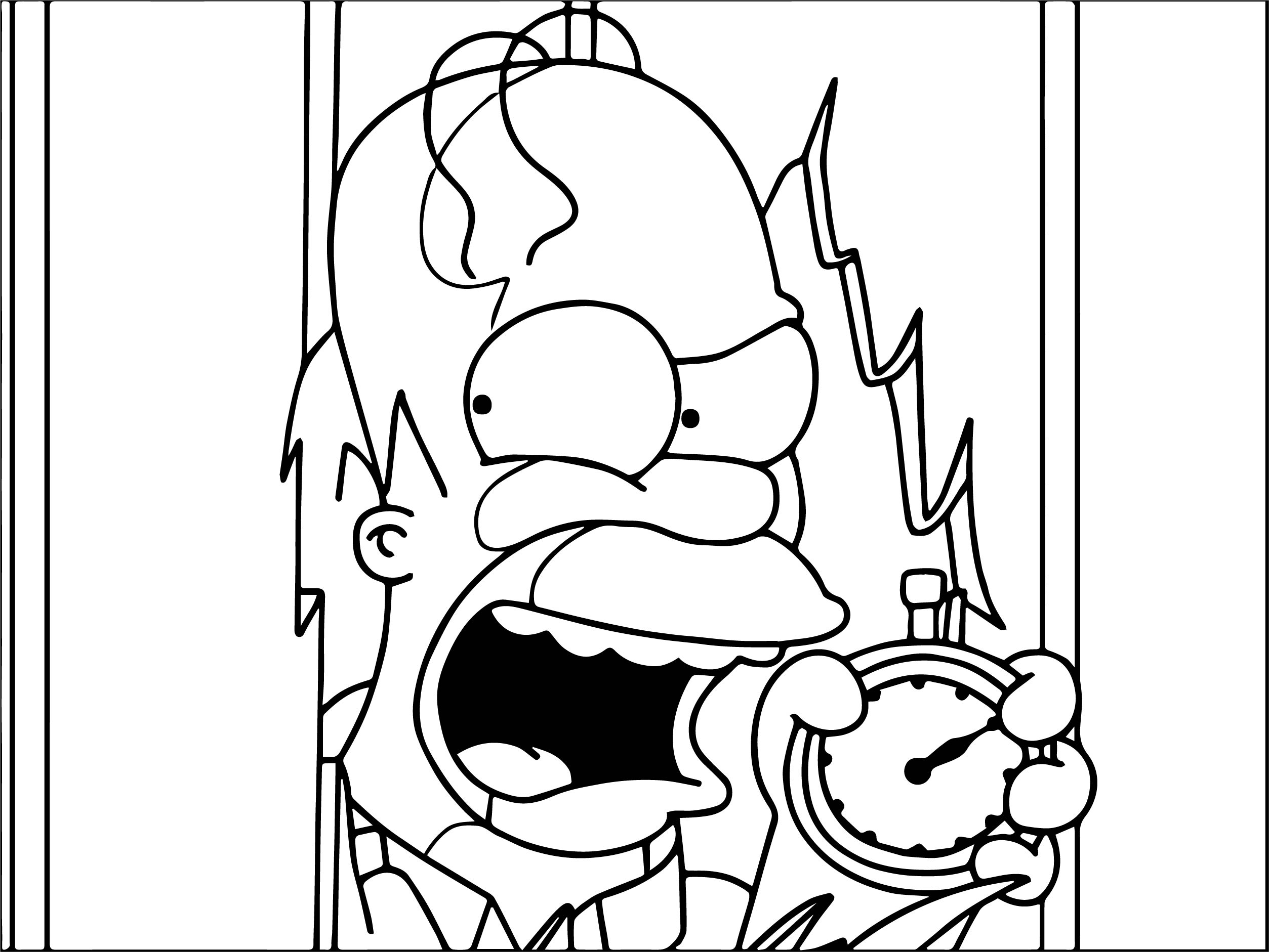 2507x1882 The Simpsons Clock Coloring Page Wecoloringpage