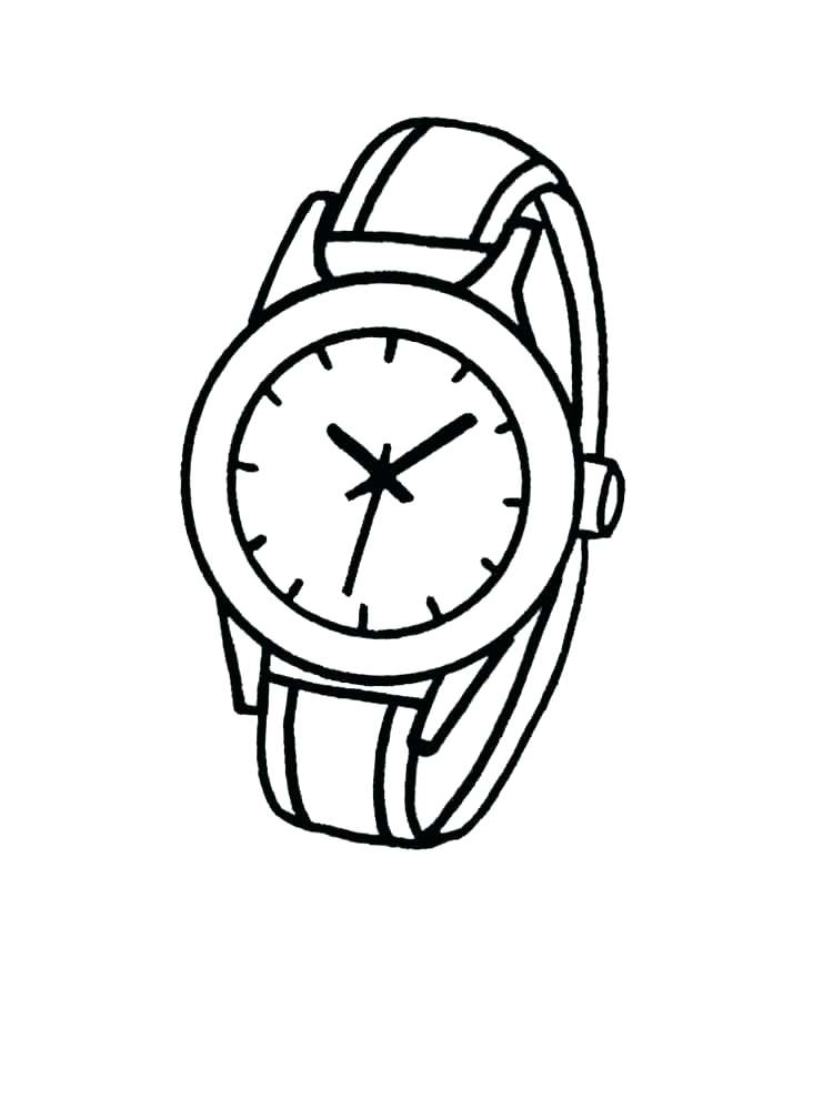 750x1000 Clock Coloring Page Watch Coloring Page Watch And Clock Coloring