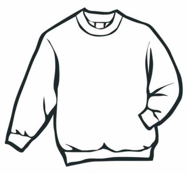 600x555 Sweater Winter Clothes Coloring Page Art Ed Winter Projects