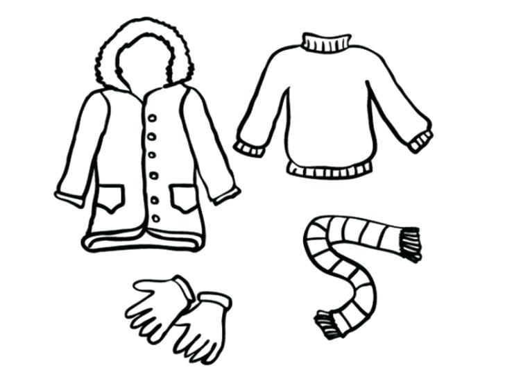 728x543 Winter Clothes Coloring Pages Winter Clothes Colouring Page