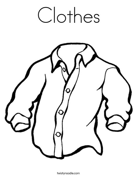 468x605 Clothes Coloring Page