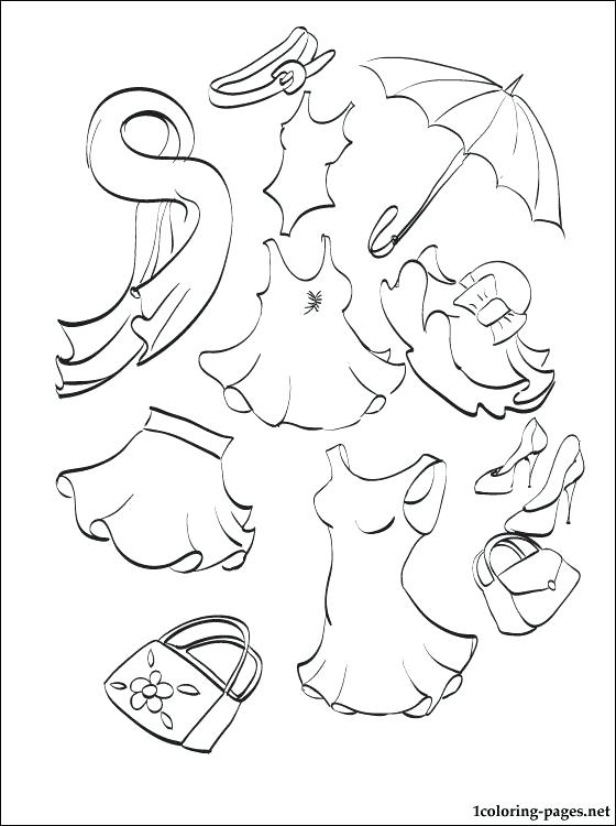560x750 Clothes Coloring Page S Summer Clothes Coloring Sheets