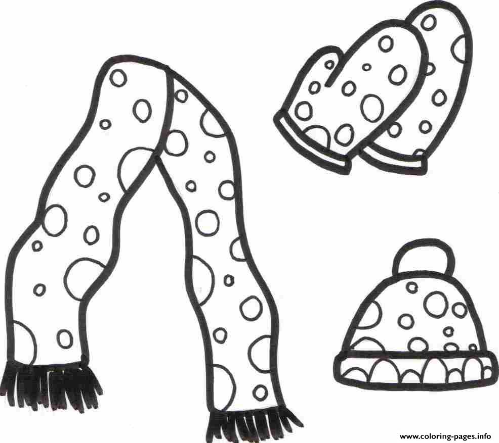 986x877 Winter Clothes S Beanie Mitten And Coloring Pages Printable