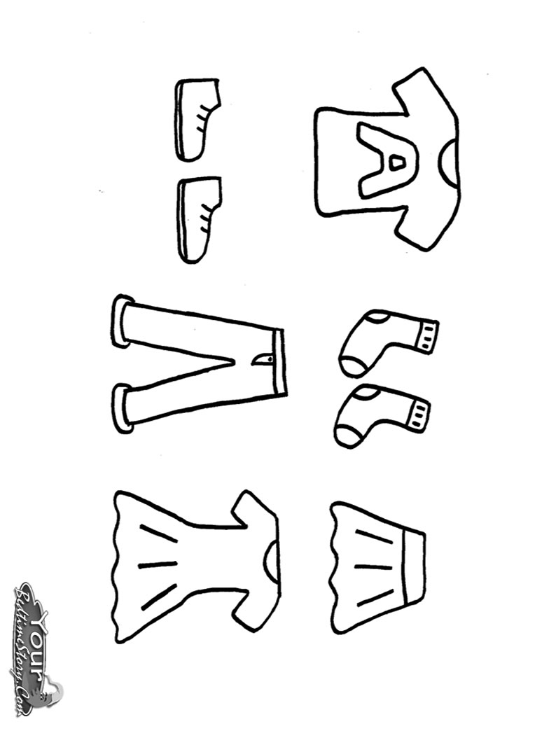 794x1054 Clothes Coloring Pages Drawing On Picture