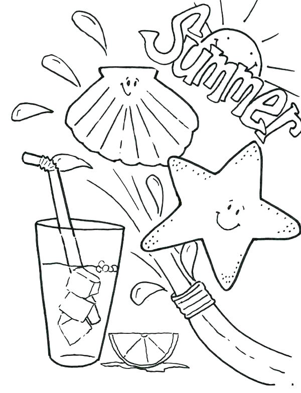 600x784 Summer Colouring Pages For Preschool Medium Size Of Summer