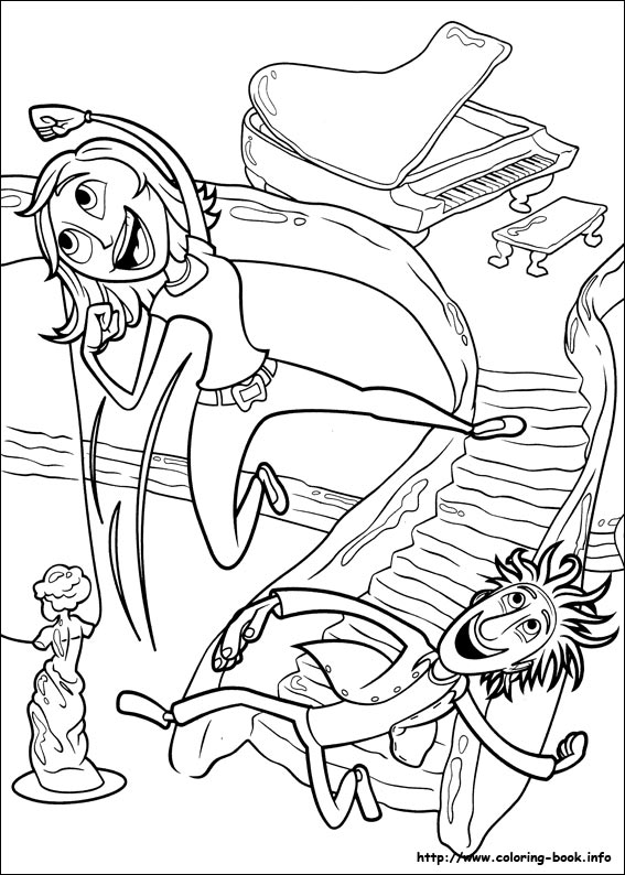 567x794 Cloudy With A Chance Of Meatballs Coloring Picture