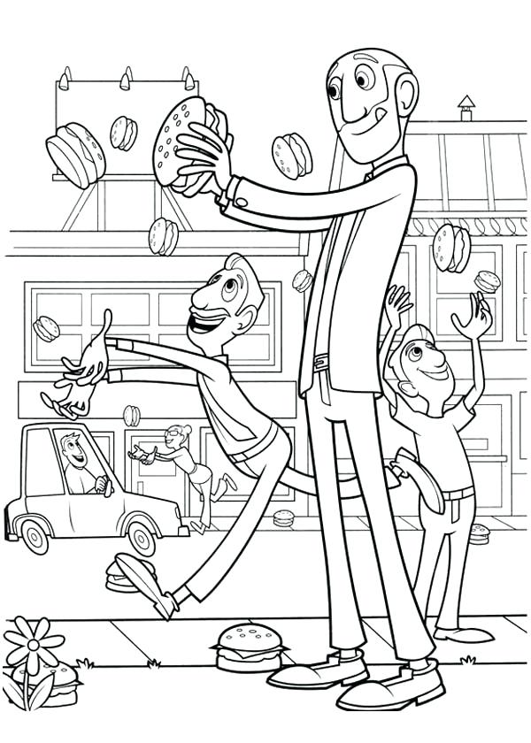 600x840 Cloudy With A Chance Of Meatballs Coloring Pages