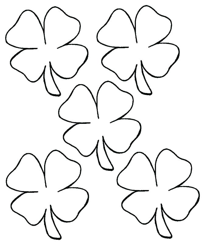 700x800 Four Leaf Clover Coloring Pages Three Leaf Clover Coloring Page