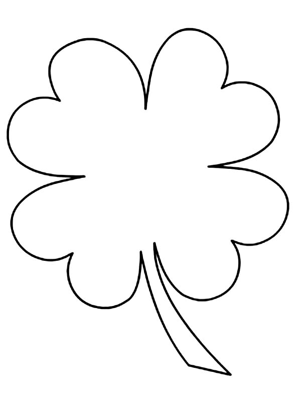 600x808 Four Leaf Clover Printable Kids Drawing Of Four Leaf Clover