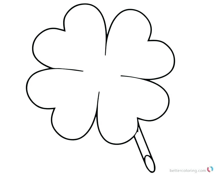 900x720 Small Four Leaf Clover Coloring Pages Kids Coloring Four Leaf