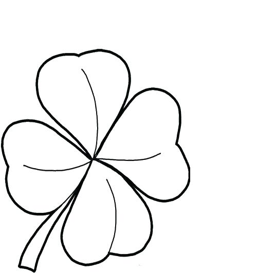 500x531 Four Leaf Clover Coloring Page Best Art Four Leaf Clover Images