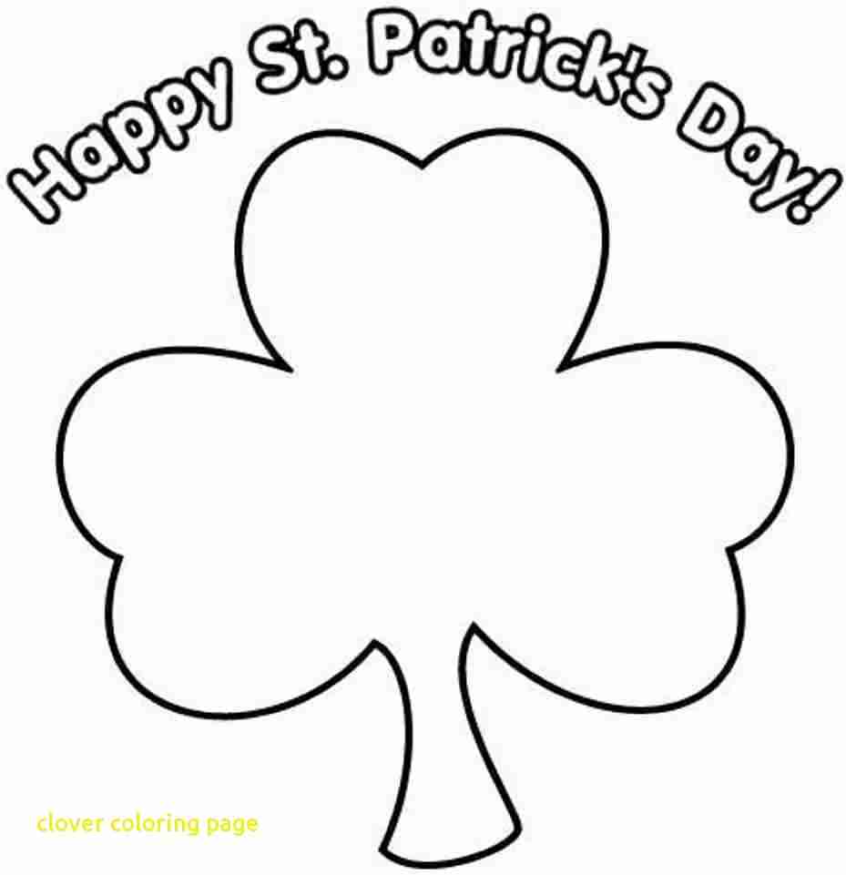 929x961 Gigantic Printable Leaf Clover Coloring Page With Free Four Fair