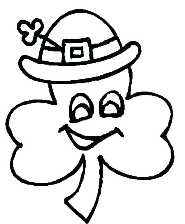600x725 Small Four Leaf Clover Coloring Pages Kids Coloring Four Leaf