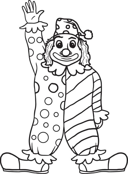 515x700 Clown Coloring Pages For Preschoolers Free Printable Clown
