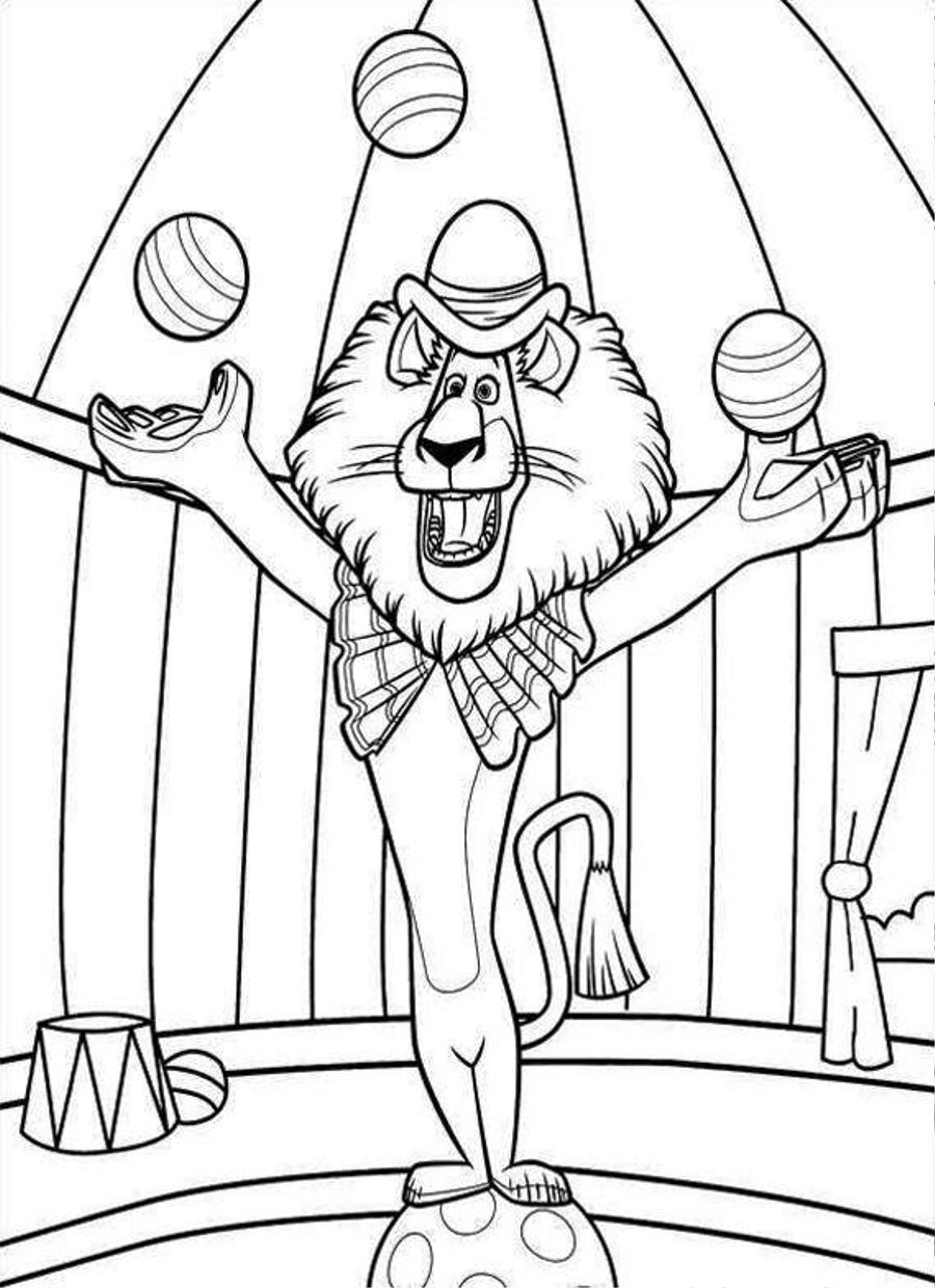 900x1240 Circus Animals Coloring Pages