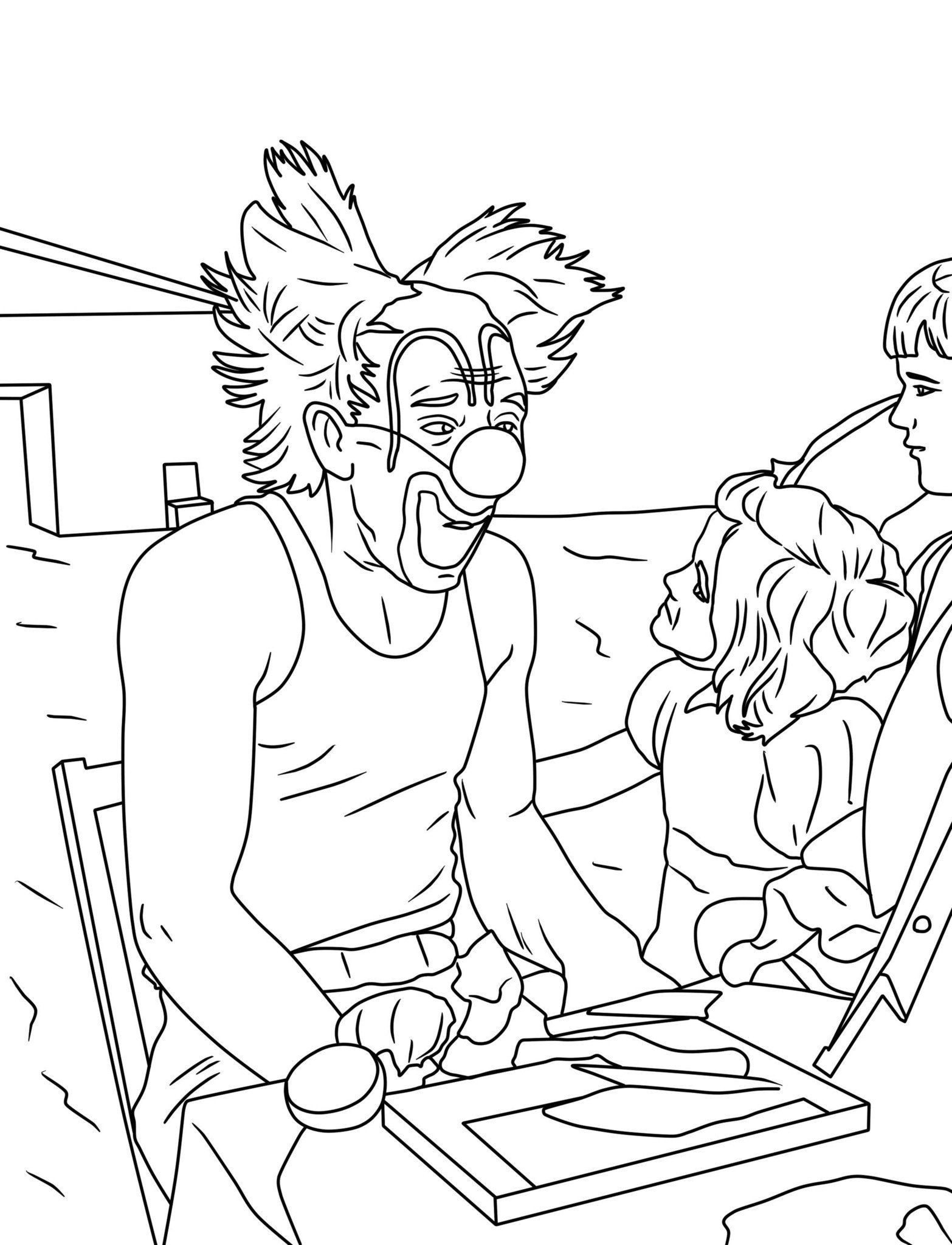 1566x2048 Creepy Coloring Pages Adults Creepy Clown Adult Coloring Book