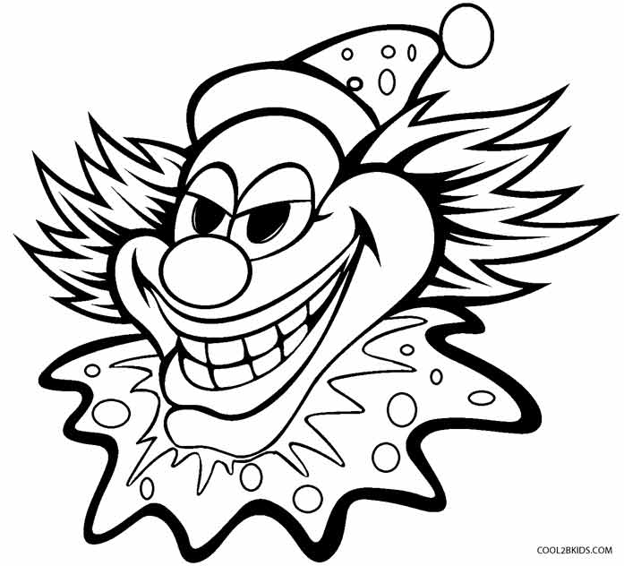 697x632 Gorgeous Inspiration Clown Coloring Pages For Adults Printable