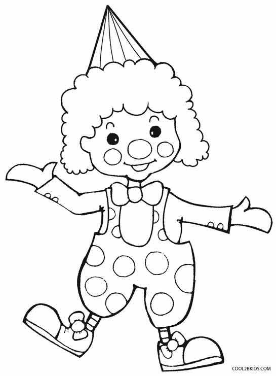 545x741 Printable Clown Coloring Pages For Kids