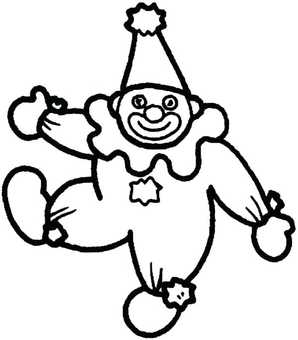 600x685 Clown Coloring Pages A Happy Clown Coloring Page Free Clown Face