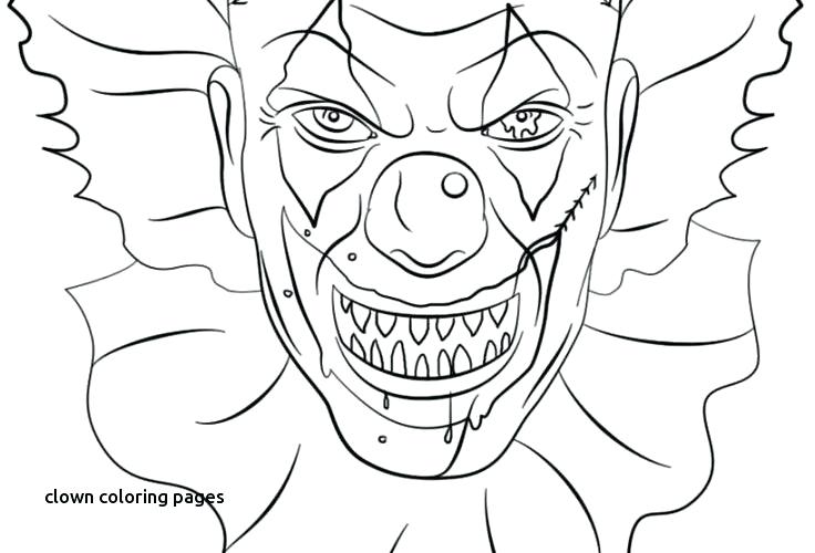 736x500 Clown Coloring Pages Clown Face Coloring Pages Circus Colouring