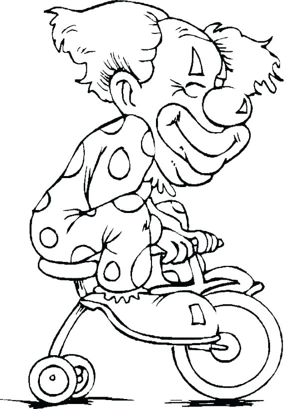 600x820 Clown Pictures To Color Clown Printable Coloring Pages Clown
