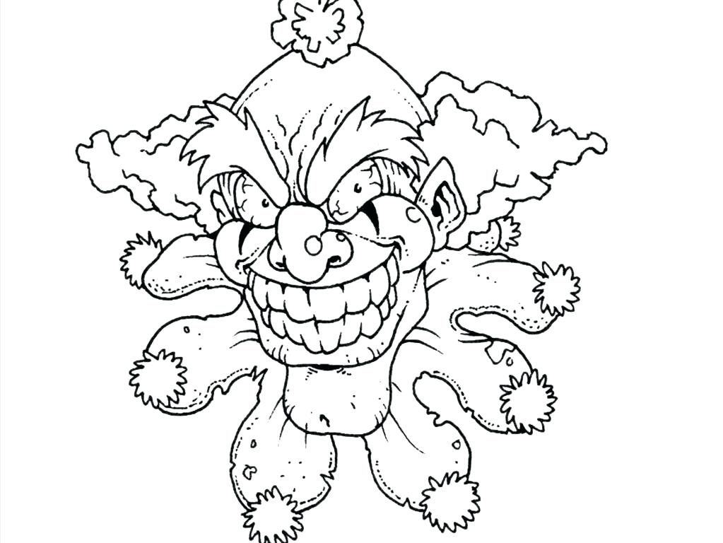 1023x768 Good Clown Coloring Pages Graphic For Kids Of Hats Free Printable