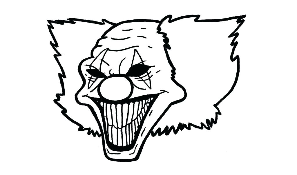 Clown Face Coloring Page at GetDrawings | Free download