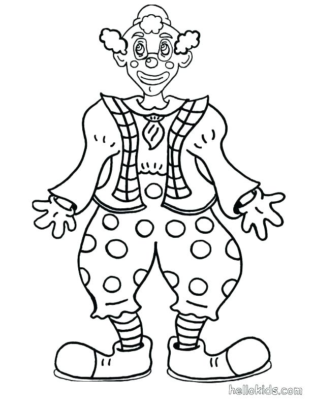 618x799 Scary Clown Face Coloring Pages Clowns A Happy Page Smiling Fish