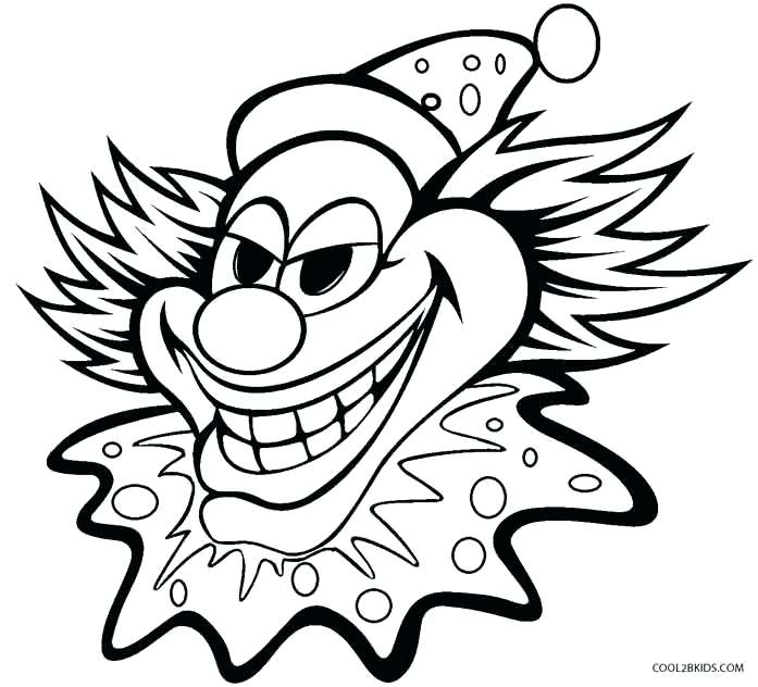 697x632 Clown Coloring Page Clown Face Coloring Pages Printable Circus