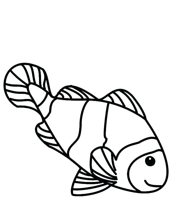 600x776 Clown Fish Coloring Page