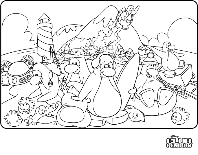 684x536 Penguin Coloring Pages