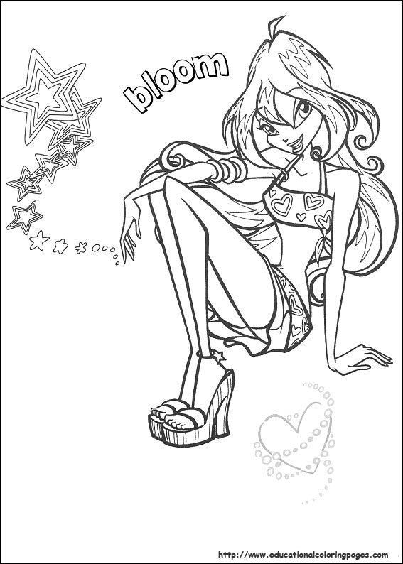 567x794 Winx Club Coloring Pages Free For Kids