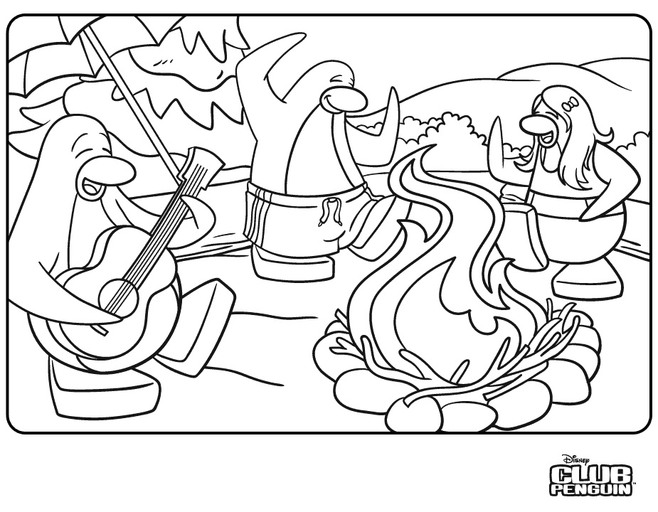 925x720 Printable Club Penguin Coloring Pages