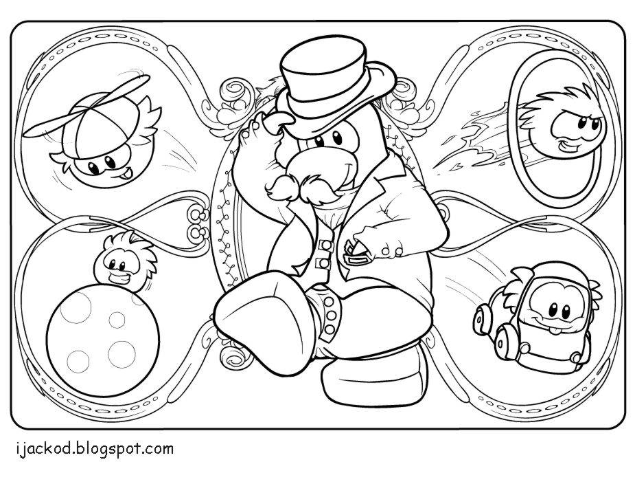 925x720 Club Penguin Coloring Pages