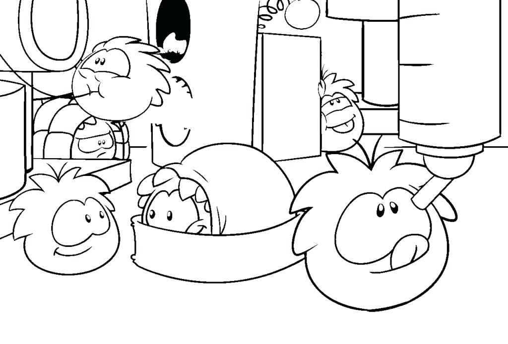 1024x694 Puffle Para Colorear Red Puffles Para Colorear De Club Penguin