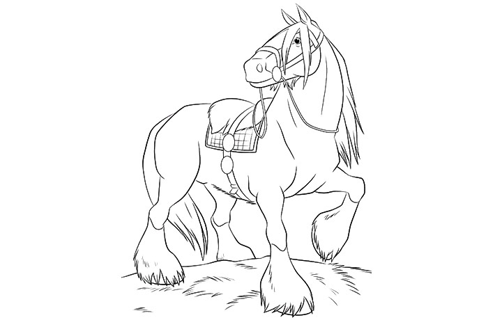 720x460 Old Fashioned Clydesdale Coloring Pages Model