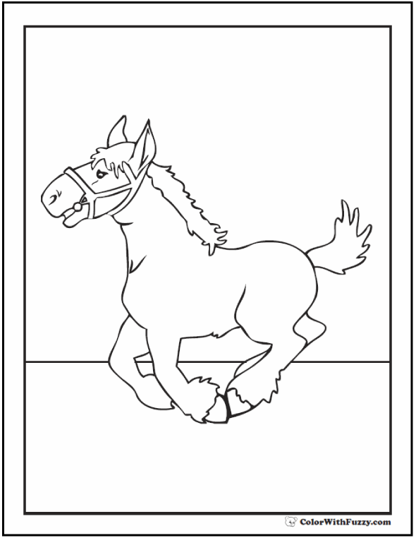 590x762 Clydesdale Horse Coloring Page