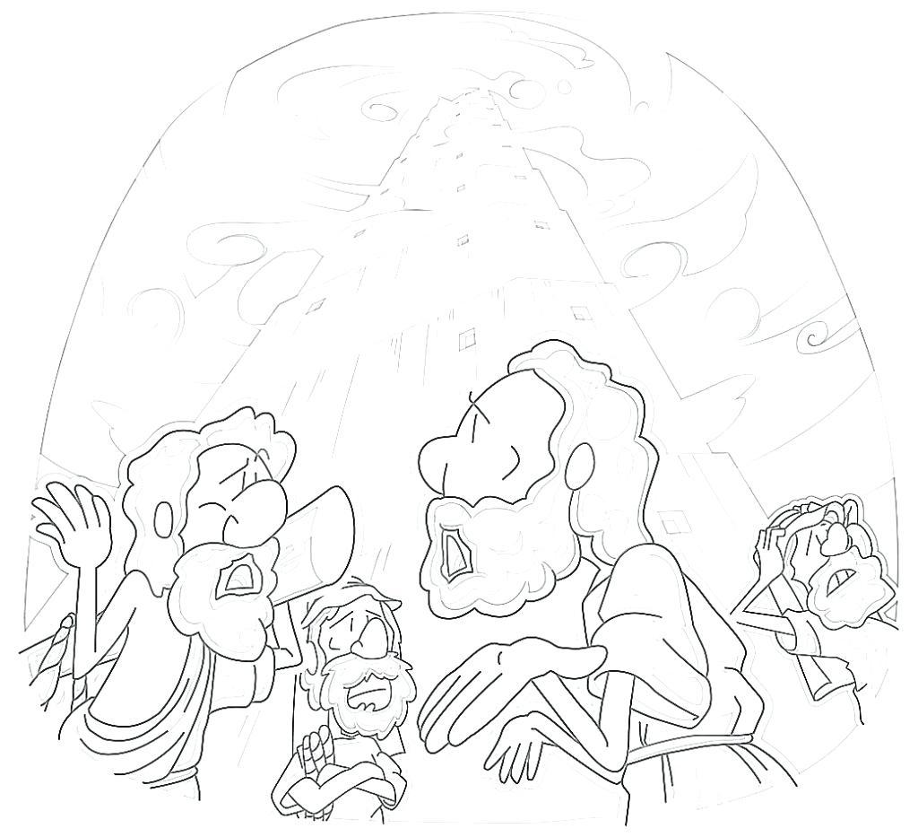 1024x933 Tower Of Babel Coloring Page