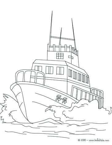 364x470 Police Boat Coloring Pages