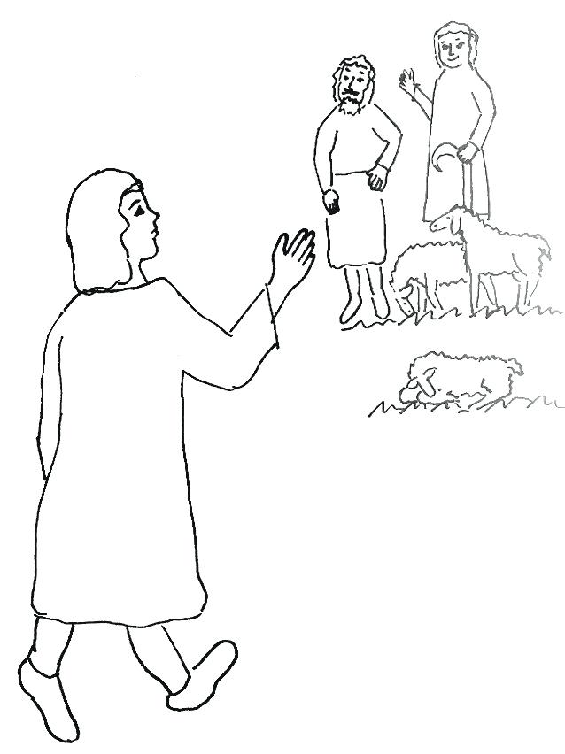 638x852 Joseph And His Coat Colouring Pages Bible Story Coloring Page