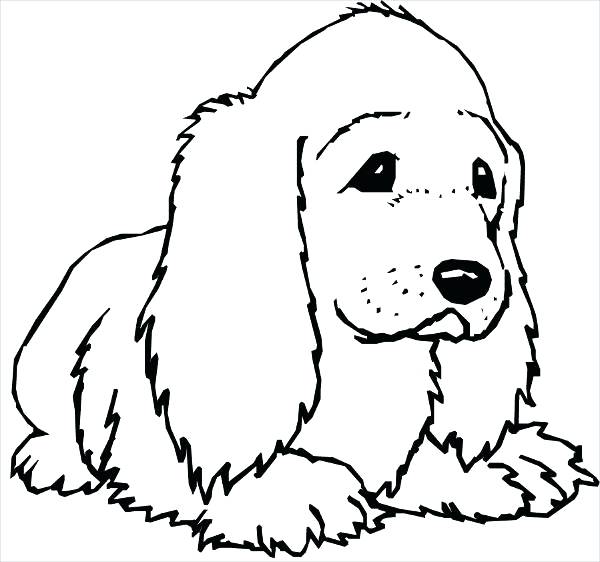 600x562 Dog Coloring Page