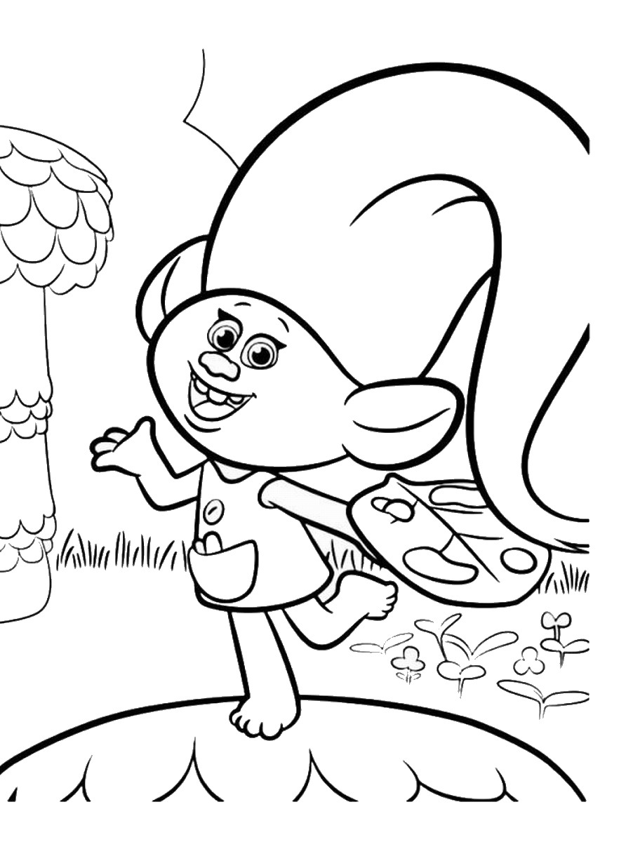 892x1200 Trolls Holiday Movie Coloring Pages