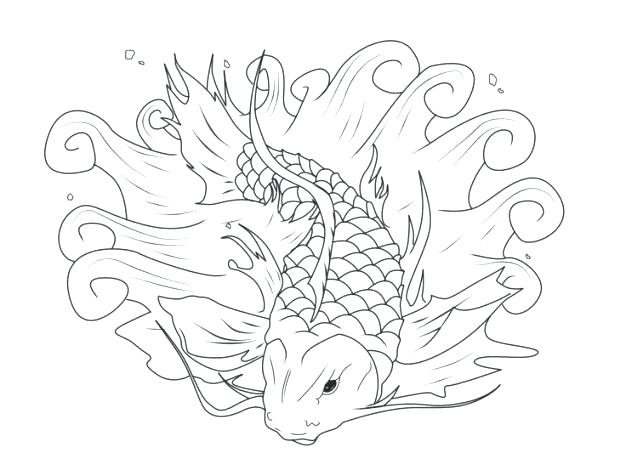 626x453 Koi Fish Coloring Pages Fish Coloring Pages Regarding Fish