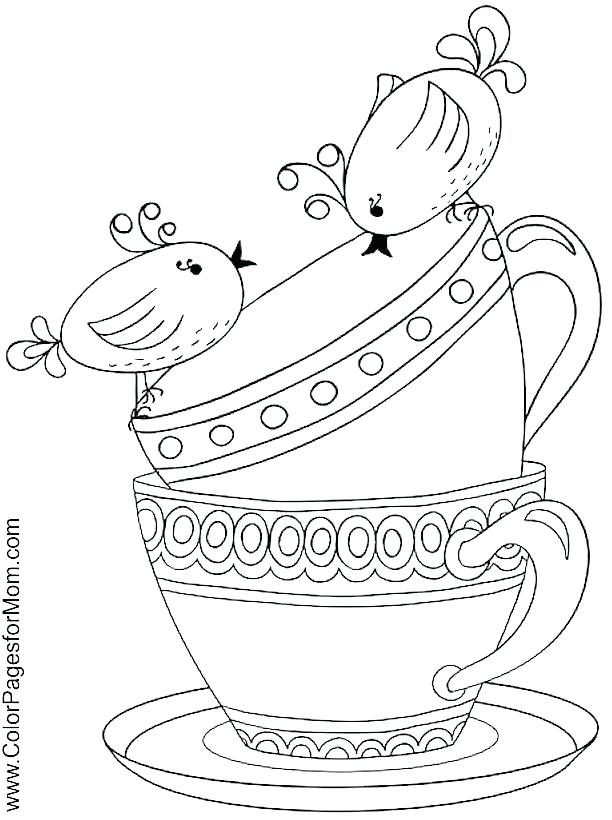 612x820 Tea Party Coloring Book As Well As Tea Party Coloring Pages Mad