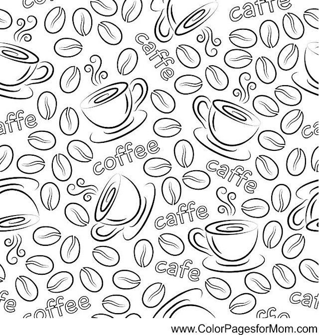 640x673 Coffee Coloring Page Coloring Coffee, Adult