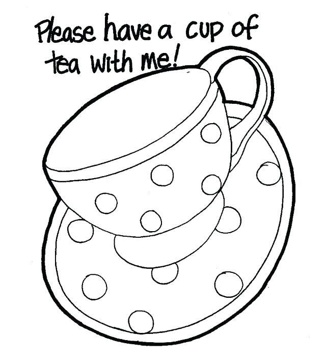 640x715 Coffee Cup Coloring Pages Page