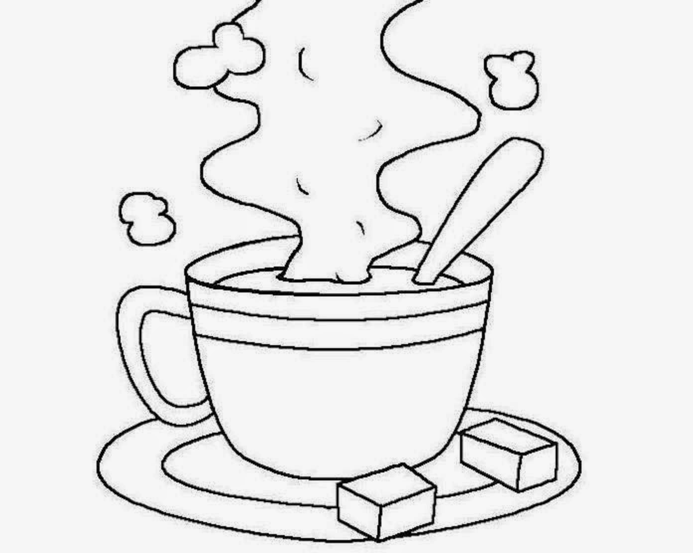 1392x1112 Nice Hot Chocolate Coloring Page Gallery Ideas Coffee Cup Pages